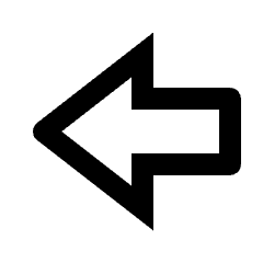 Big Arrow Left Icon from Outlined Line - Streamline Material Set