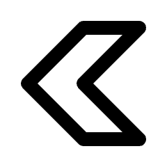 Big Chevron Left Icon from Rounded Line - Material Pro Set