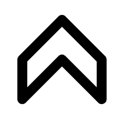 Big Chevron Up Icon from Rounded Line - Material Pro Set