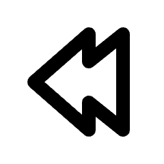 Chevron Double Left Icon from Rounded Line - Material Pro Set