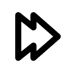 Chevron Double Right Icon from Rounded Line - Streamline Material Set