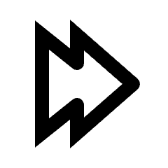 Chevron Double Right Icon from Outlined Line - Streamline Material Set