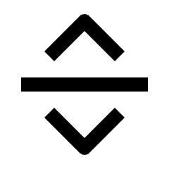 Chevron Move Vertical Fill Icon from Outlined Fill - Streamline Material Set