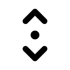 Chevron Vertical Scroll Icon from Rounded Line - Material Pro Set