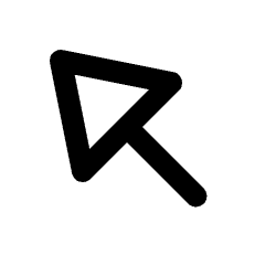 Diagonal Triangle Arrow Up Left Icon from Rounded Line - Material Pro Set