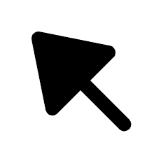 Diagonal Triangle Arrow Up Left Fill Icon from Rounded Fill - Streamline Material Set