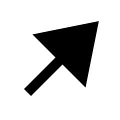 Diagonal Triangle Arrow Up Right Fill Icon from Sharp Fill - Material Pro Set