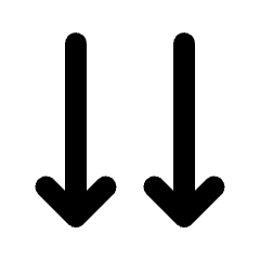 Double Arrow Down Fill Icon from Rounded Fill - Material Pro Set