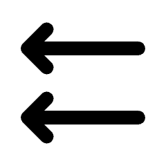 Double Arrow Left Fill Icon from Rounded Fill - Material Pro Set
