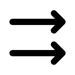 Double Arrow Right Fill Icon from Rounded Fill - Material Pro Set