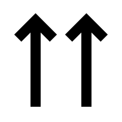 Double Arrow Up Fill Icon from Sharp Fill - Material Pro Set