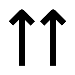 Double Arrow Up Fill Icon from Outlined Fill - Material Pro Set