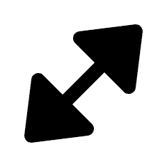 Expand Diagonal Triangle Arrow Fill Icon from Rounded Fill - Material Pro Set