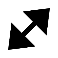 Expand Diagonal Triangle Arrow Fill Icon from Sharp Fill - Streamline Material Set