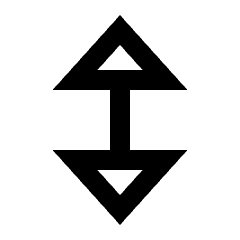 Expand Vertical Triangle Arrow Icon from Sharp Line - Streamline Material Set