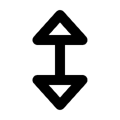 Expand Vertical Triangle Arrow Icon from Rounded Line - Streamline Material Set