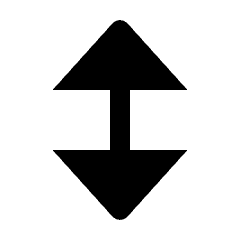 Expand Vertical Triangle Arrow Fill Icon from Outlined Fill - Streamline Material Set