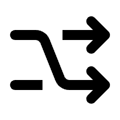 Shuffle Arrow Icon from Rounded Line - Streamline Material Set