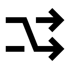 Shuffle Arrow Fill Icon from Sharp Fill - Streamline Material Set