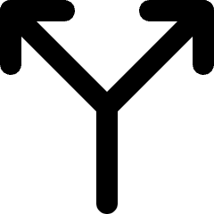 Split Vertical Icon from Micro Line Set