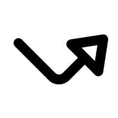 Triangle Arrow Bounce Up Right Icon from Rounded Line - Streamline Material Set