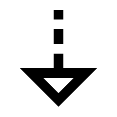 Triangle Arrow Cool Down Icon from Sharp Line - Streamline Material Set