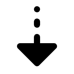 Triangle Arrow Cool Down Fill Icon from Rounded Fill - Streamline Material Set