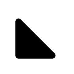Triangle Arrow Corner Bottom Left Fill Icon from Rounded Fill - Streamline Material Set