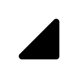 Triangle Arrow Corner Bottom Right Fill Icon from Rounded Fill - Streamline Material Set