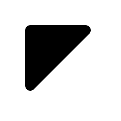 Triangle Arrow Corner Top Left Fill Icon from Rounded Fill - Streamline Material Set