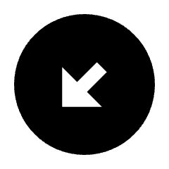 Triangle Arrow Diagonal Bottom Left Circle Fill Icon from Sharp Fill - Streamline Material Set