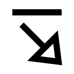 Triangle Arrow Diagonal Bottom Right Icon from Sharp Line - Material Pro Set