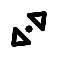 Triangle Arrow Diagonal Scroll Icon from Rounded Line - Streamline Material Set