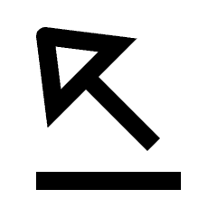 Triangle Arrow Diagonal Top Left Icon from Outlined Line - Streamline Material Set