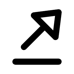 Triangle Arrow Diagonal Top Right Icon from Rounded Line - Material Pro Set