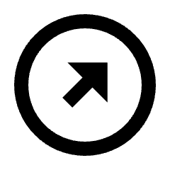 Triangle Arrow Diagonal Up Right Circle Icon from Sharp Line - Streamline Material Set