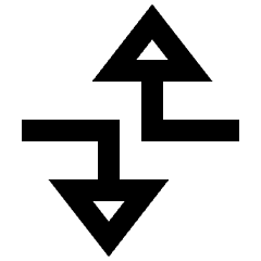 Triangle Arrow Dodge Alt Icon from Sharp Line - Streamline Material Set