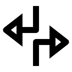 Triangle Arrow Dodge Icon from Outlined Line - Streamline Material Set