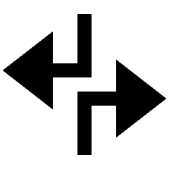 Triangle Arrow Dodge Fill Icon from Sharp Fill - Material Pro Set