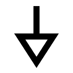 Triangle Arrow Down Icon from Sharp Line - Streamline Material Set