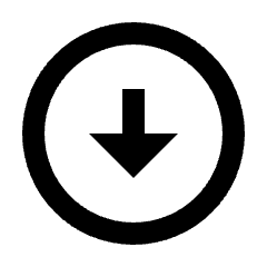 Triangle Arrow Down Circle Icon from Outlined Line - Streamline Material Set