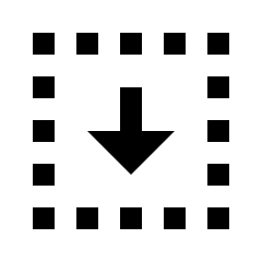 Triangle Arrow Down Dashed Square Icon from Sharp Line - Material Pro Set