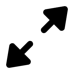 Triangle Arrow Expand Fill Icon from Rounded Fill - Streamline Material Set