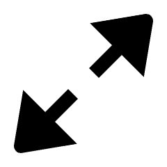 Triangle Arrow Expand Fill Icon from Outlined Fill - Streamline Material Set