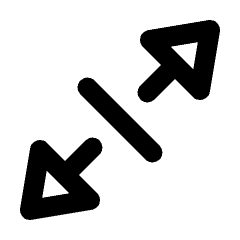 Triangle Arrow Expand Pan Icon from Rounded Line - Streamline Material Set