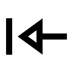 Triangle Arrow First Icon from Sharp Line - Material Pro Set