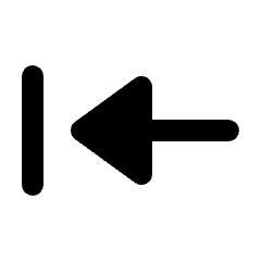 Triangle Arrow First Fill Icon from Rounded Fill - Streamline Material Set