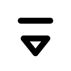 Triangle Arrow From Top Icon from Rounded Line - Streamline Material Set