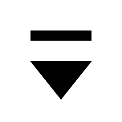 Triangle Arrow From Top Fill Icon from Sharp Fill - Streamline Material Set
