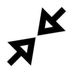 Triangle Arrow Hide Icon from Sharp Line - Streamline Material Set